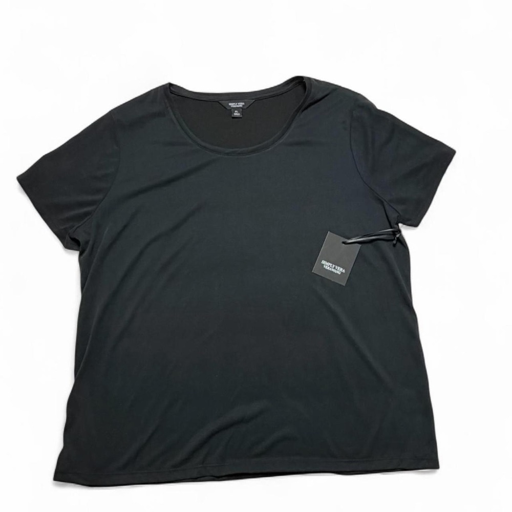 Simply Vera Vera Wang Black Short Sleeve Tee